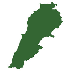 Vector map of Lebanon