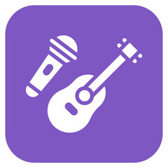 Naklejka premium Rock Band icon vector image. Can be used for Rock and Roll.