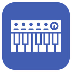Keyboard icon vector image. Can be used for Rock and Roll.