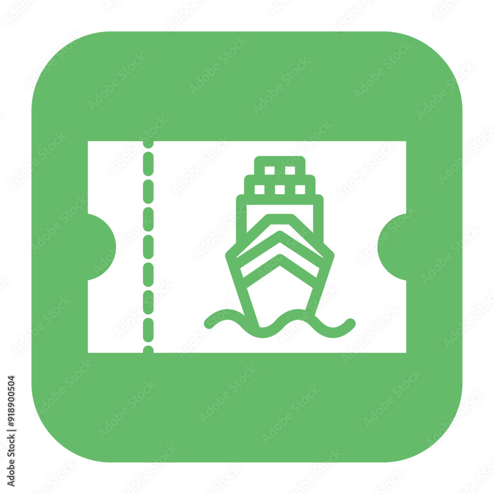 Canvas Prints Cruise Ticket icon vector image. Can be used for Cruiser.