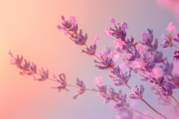 Fototapeta premium A soft pastel background blending pink, peach, and lavender hues