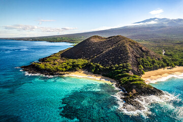 Aerial View of Puʻu Ōlaʻi at Makena State Park, Maui