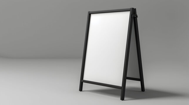 Blank A-frame signboard mockup.