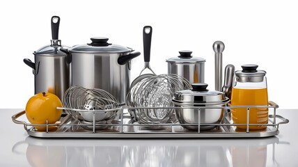 utensils on a white background