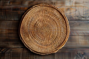 View from above of empty placemat Space for design