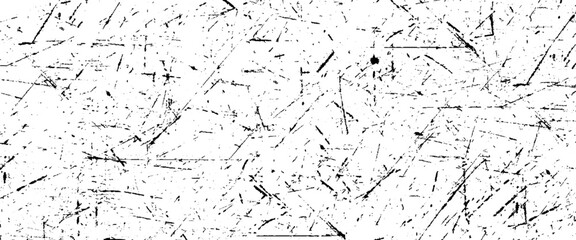 Vector black scratches texture on old damage dirty grainy and scratches Transparent background