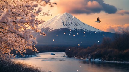 Fototapeta premium Stunning Winter Wonderland: Snow-Covered Landscape