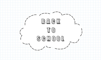 Back to school text with school elements and items, of education banner design vector.