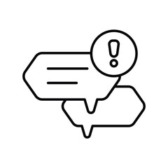 failed line icon with white background vector stock illustration