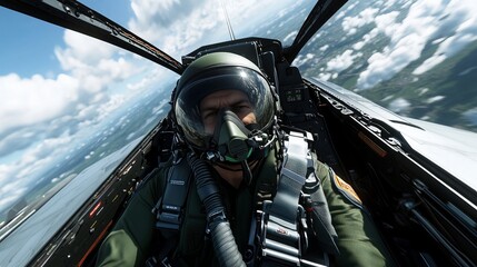 Fighter Jet Cockpit: Close-Up View of Pilot's Controls