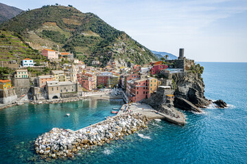 Picturesque Vernazza in Cinque Terre, Italy