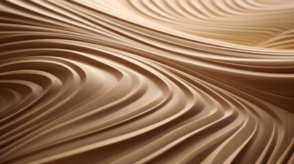 Macro shot of smooth, golden beach sand with intricate patterns formed
