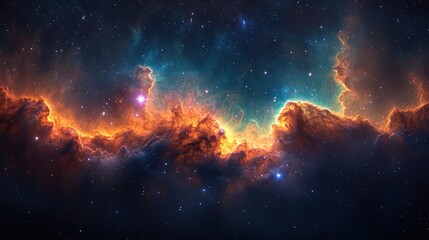 Beautiful Nebula, starforming region in Milky Way. Suitable for astronomy websites, educational materials, science publications, and spacethemed designs.
