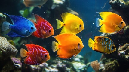 Colorful Fish in a Tank