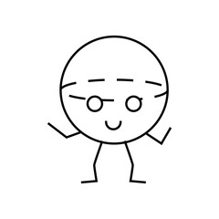 ball geometric shape character line icon vector. ball geometric shape character sign. isolated contour symbol black illustration