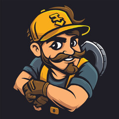 A cartoon holding a alphabet white background