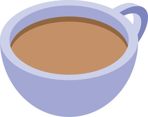 Blue cup containing steaming hot coffee, perfect for representing breakfast beverages