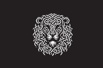 Celtic Lion Face Design
