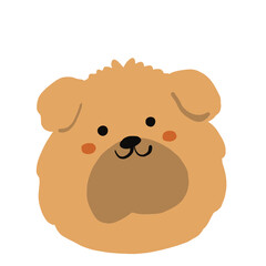cute dog face illustration
