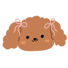 cute dog face illustration