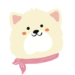 cute dog face illustration