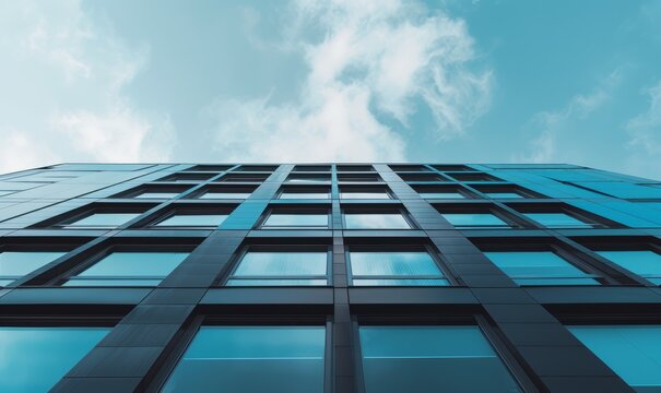 Minimalist architecture, modern building with clean lines, sleek and stylish