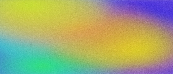 Abstract Multicolor Gradient Banner with Blurred Grainy Texture and Noise