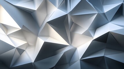 Obraz premium 40. Geometric abstraction with shifting polygons and layered lighting