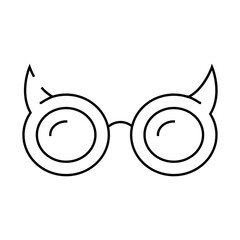 kid boy glasses frame line icon vector. kid boy glasses frame sign. isolated contour symbol black illustration