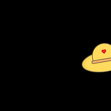 hat vector animation for summer season