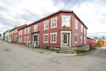 Walk in the streets of Røros, World Heritage city and old copper mining city