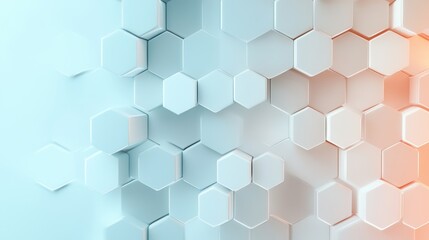 Abstract dreamy background of softly focused hexagons, with a gentle blurring effect for a serene visual experience