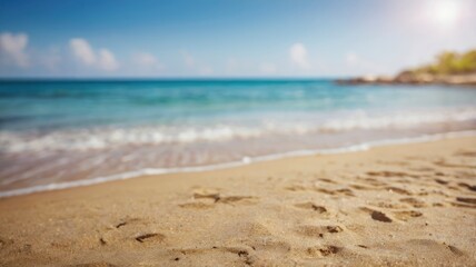 Blurred tropical beach background, summer vacation