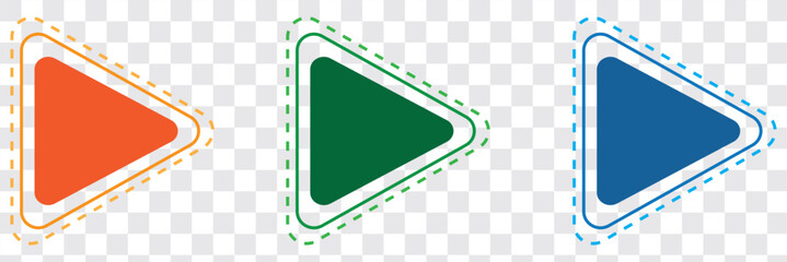 black and white & coloring button music button set. Play button icon set. Start symbol vector illustration isolated.  EPS 10.