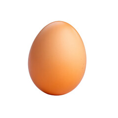 Isolated Orange Chicken Egg with Subtle Gradient and No Background.
