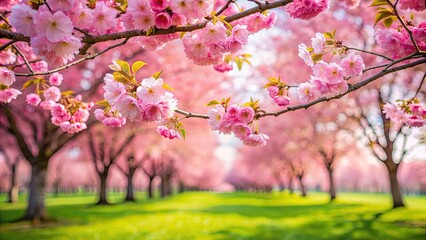 Beautiful pink cherry blossoms blooming in a spring garden, spring, blossom, pink, flowers, garden, nature, blooming
