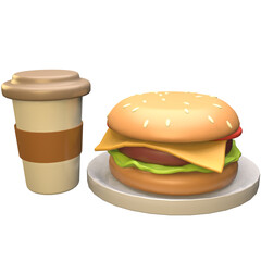 3D Food and Cake Illustrations