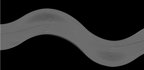 dynamic 3D line wave art with optical illusion 