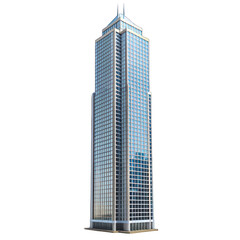 Fototapeta premium Tall skyscraper building tower isolated on transparent background