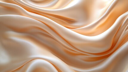 Obraz premium Draped Peach-Colored Satin Fabric