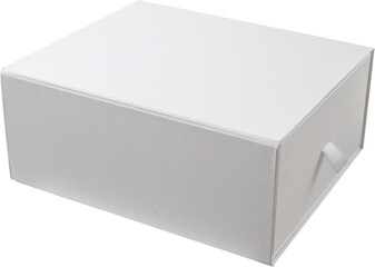 Mockup white box isolated on white background