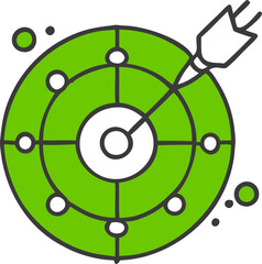 Naklejka premium darts, icon colored outline