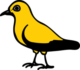 bird, icon doodle fill