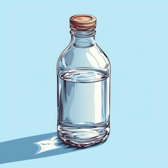 Glass Bottle with Water