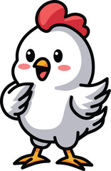 Cute Chick Cartoon Mascot Illustration