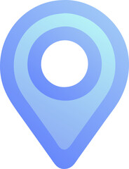 location, icon colored shapes gradient
