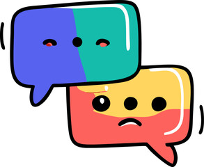 language, icon doodle offset fill