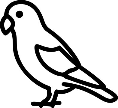 recommend clip art: budgerigar budgie, icon outline
