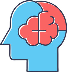 Fototapeta premium cognitive icon, icon offset fill