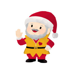 Star Santa Grandpa on Christmas day 